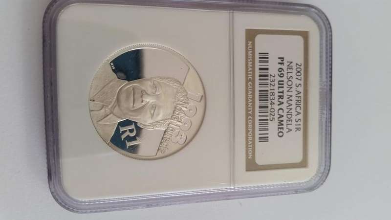 2007 Nelson Mandela - R1 Silver Coin PF69 Ultra Cameo